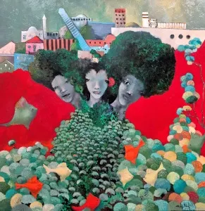 EROL PELİOĞLU tarafından 2025 yılında 100x100 cm ölçülerinde Tuval üzeri yağlı boya tekniği ile yapılmıştır.