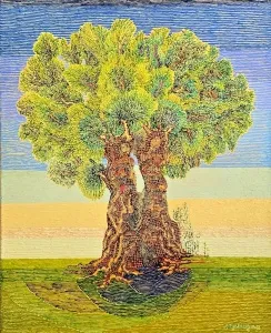 ATAÇ ELALMIŞ tarafından 2025 yılında 100x80 cm ölçülerinde Tuval üzeri yağlı boya tekniği ile yapılmıştır.