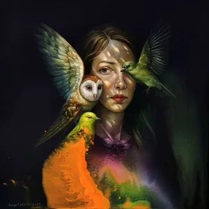 TURGUT AKARSU tarafından 2025 yılında 50x50 cm ölçülerinde Tuval üzeri yağlı boya ve akrilik boya tekniği ile yapılmıştır.