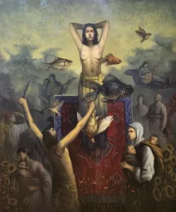 ERDİ KORKMAZ tarafından 2025 yılında 120x100 cm ölçülerinde Tuval üzeri yağlı boya tekniği ile yapılmıştır.