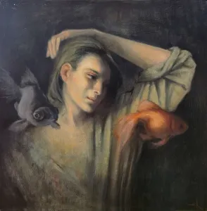 ERDİ KORKMAZ tarafından 2025 yılında 40x40 cm ölçülerinde Tuval üzeri yağlı boya tekniği ile yapılmıştır.