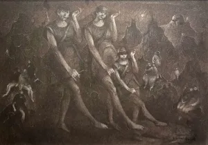 SERTAP YEĞİN tarafından 2025 yılında 28x40 cm ölçülerinde Kağıt üzeri desen tekniği ile yapılmıştır.