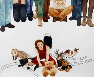 ARZU EŞ tarafından 2013 yılında 150x180 cm ölçülerinde Tuval üzeri yağlı boya tekniği ile yapılmıştır.