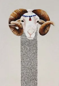 ARZU EŞ tarafından 2013 yılında 35x50 cm ölçülerinde Tuval üzeri yağlı boya, kolaj tekniği ile yapılmıştır.