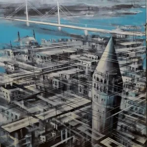 AYHAN ÇETİN tarafından 2021 yılında 100x80 cm ölçülerinde Tuval üzeri akrilik boya tekniği ile yapılmıştır.