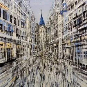 AYHAN ÇETİN tarafından 2023 yılında 100x80 cm ölçülerinde Tuval üzeri akrilik boya tekniği ile yapılmıştır.