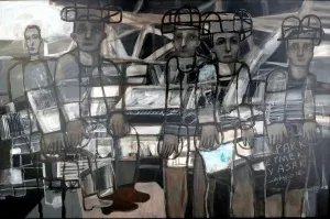 AYHAN TAŞKIRAN tarafından 2018 yılında 100x150 cm ölçülerinde Kağıt üzeri karışık teknik tekniği ile yapılmıştır.