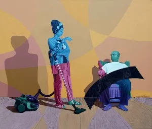 BİRKANCAN ÖZKAN tarafından 2014 yılında 110x130 cm ölçülerinde Tuval üzeri akrilik boya tekniği ile yapılmıştır.