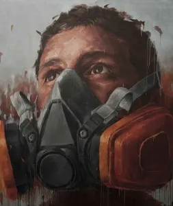 ONUR KARAALİOĞLU tarafından 2012 yılında 150x126 cm ölçülerinde Tuval üzeri yağlı boya tekniği ile yapılmıştır.