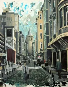 ÖZGE ÖNER tarafından 2012 yılında 114x146 cm ölçülerinde Tuval üzeri akrilik boya tekniği ile yapılmıştır.