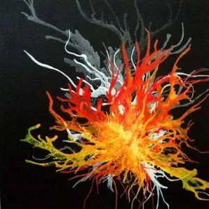 ÇAĞATAY ODABAŞ tarafından 2008 yılında 150x150 cm ölçülerinde Tuval üzeri akrilik boya tekniği ile yapılmıştır.