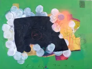 ÇAĞLAR UZUN tarafından 2020 yılında 50x70 cm ölçülerinde Tuval üzeri akrilik pastel boya dripstik tekniği ile yapılmıştır.