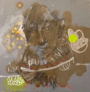 ÇAĞLAR UZUN tarafından 2020 yılında 25x25 cm ölçülerinde Tuval üzeri yağlı boya akrilik dripstik tekniği ile yapılmıştır.