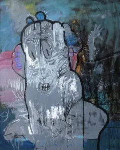 ÇAĞLAR UZUN tarafından 2019 yılında 100x70 cm ölçülerinde Tuval üzeri karışık teknik tekniği ile yapılmıştır.