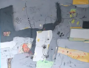 ÇAĞLAR UZUN tarafından 2020 yılında 70x100 cm ölçülerinde Tuval üzeri karışık teknik tekniği ile yapılmıştır.