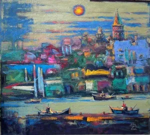 EBULFEZ FERECOĞLU tarafından 2025 yılında 90x100 cm ölçülerinde Tuval üzeri yağlı boya tekniği ile yapılmıştır.