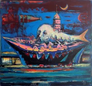 EBULFEZ FERECOĞLU tarafından 2025 yılında 94x100 cm ölçülerinde Tuval üzeri akrilik boya tekniği ile yapılmıştır.