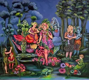 SİMGE KALFAOĞLU tarafından 2025 yılında 90x100 cm ölçülerinde Tuval üzeri akrilik boya tekniği ile yapılmıştır.