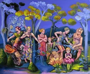 SİMGE KALFAOĞLU tarafından 2025 yılında 65x80 cm ölçülerinde Tuval üzeri akrilik boya tekniği ile yapılmıştır.