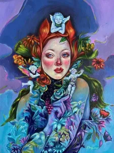 SİMGE KALFAOĞLU tarafından 2025 yılında 80x60 cm ölçülerinde Tuval üzeri akrilik boya tekniği ile yapılmıştır.