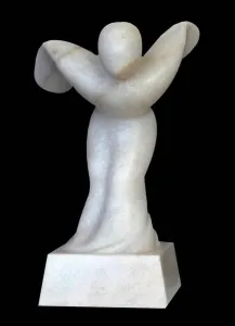 ÇIDAM MELEK tarafından 2006 yılında 60x30x30 cm ölçülerinde Afyon Mermeri tekniği ile yapılmıştır.