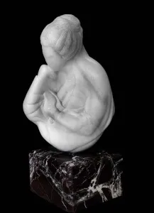 ÇIDAM MELEK tarafından 2002 yılında 40x20x15 cm ölçülerinde Carrara Mermeri tekniği ile yapılmıştır.