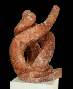 ÇIDAM MELEK tarafından 2004 yılında 65x40x40 cm ölçülerinde Denizli Traverten tekniği ile yapılmıştır.