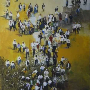 DERYA ÜLKER tarafından 2012 yılında 116x89 cm ölçülerinde Tuval üzeri akrilik boya tekniği ile yapılmıştır.