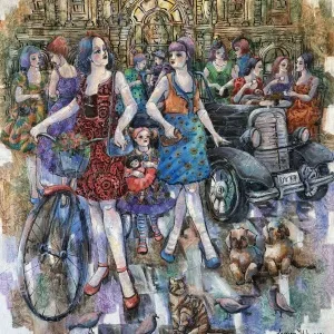 DERYA YILDIZ tarafından 2024 yılında 90x80 cm ölçülerinde Tuval üzeri yağlı boya tekniği ile yapılmıştır.