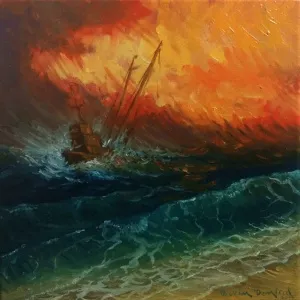 DEVRİM DEMİRAL tarafından 2017 yılında 25x25 cm ölçülerinde Tuval üzeri yağlı boya tekniği ile yapılmıştır.