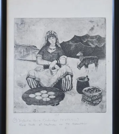 TURGUT ZAİM tarafından 31x27,5 cm ölçülerinde Gravür tekniği ile yapılmıştır.