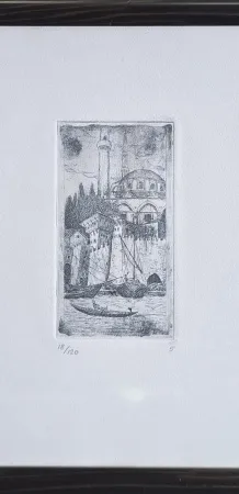 TURGUT ZAİM tarafından 15.5x7.5 cm ölçülerinde Gravür (Ed. 18/120) tekniği ile yapılmıştır.