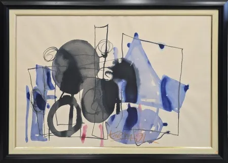 ADNAN TURANİ tarafından 1991 yılında 50x70 cm ölçülerinde Kağıt üzeri karışık teknik tekniği ile yapılmıştır.