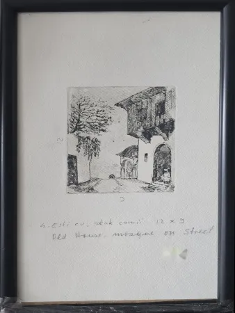 TURGUT ZAİM tarafından 12x9 cm ölçülerinde Gravür tekniği ile yapılmıştır.