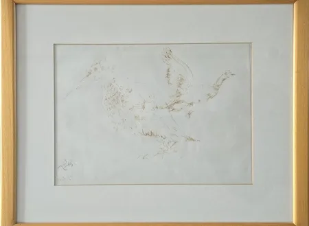 ZEKİ FAİK İZER tarafından 1979 yılında 20.5x28 cm ölçülerinde Kağıt üzeri Tükenmez Kalem tekniği ile yapılmıştır.