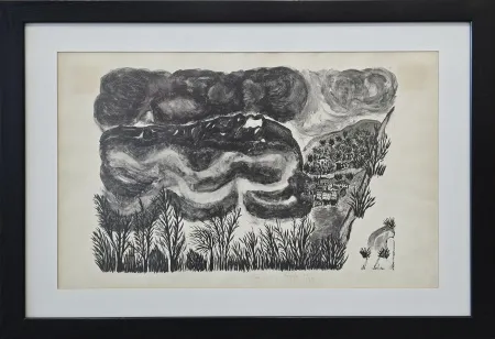 FÜREYA KORAL tarafından 1951 yılında 37x54 cm ölçülerinde Gravür tekniği ile yapılmıştır.