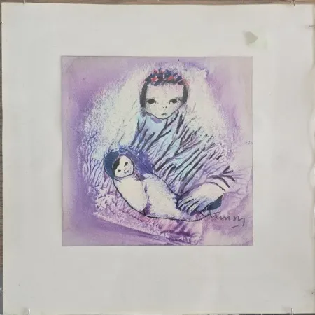 TUNCAY BETİL tarafından 1984 yılında 15x15 cm ölçülerinde Kağıt üzeri karışık teknik tekniği ile yapılmıştır.