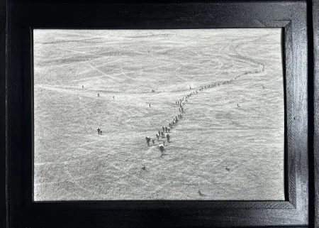 SALİH ÇAKAR tarafından 2026 yılında 25x35 cm ölçülerinde Kağıt üzeri karışık teknik tekniği ile yapılmıştır.