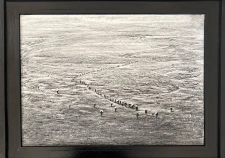 SALİH ÇAKAR tarafından 2026 yılında 35x50 cm ölçülerinde Kağıt üzeri karışık teknik tekniği ile yapılmıştır.