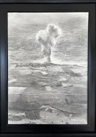 SALİH ÇAKAR tarafından 2026 yılında 50x35 cm ölçülerinde Kağıt üzeri karışık teknik tekniği ile yapılmıştır.