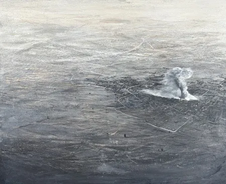 SALİH ÇAKAR tarafından 2026 yılında 90x110 cm ölçülerinde Tuval üzeri karışık teknik tekniği ile yapılmıştır.