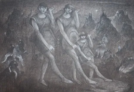 SERTAP YEĞİN tarafından 2025 yılında 29x42 cm ölçülerinde Kağıt üzeri füzen tekniği ile yapılmıştır.