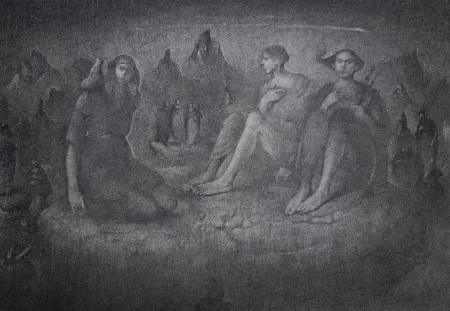 SERTAP YEĞİN tarafından 2025 yılında 29x42 cm ölçülerinde Kağıt üzeri füzen tekniği ile yapılmıştır.