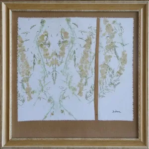 DUYGU İREM CAN tarafından 2022 yılında 35x62 cm ölçülerinde Kumaş Üzeri Hapa Zome tekniği ile yapılmıştır.