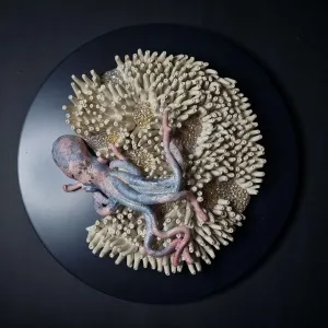 ELİF NURAN YAŞAROL tarafından 2025 yılında 34x34 cm ölçülerinde Seramik, Elle Şekillendirme tekniği ile yapılmıştır.