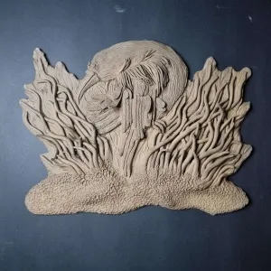 ELİF NURAN YAŞAROL tarafından 2025 yılında 35x40 cm ölçülerinde Seramik, Elle Şekillendirme tekniği ile yapılmıştır.