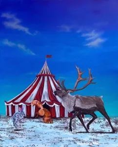 EMİRHAN CANDAN tarafından 2025 yılında 100x80 cm ölçülerinde Tuval üzerine akrilik boya tekniği ile yapılmıştır.