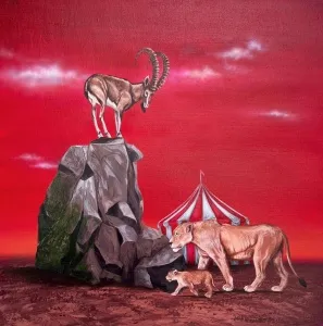 EMİRHAN CANDAN tarafından 2025 yılında 60x60 cm ölçülerinde Tuval üzerine akrilik boya tekniği ile yapılmıştır.