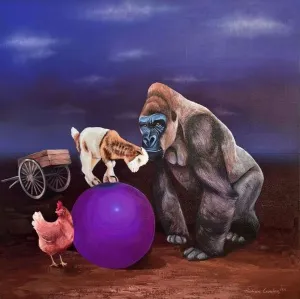 EMİRHAN CANDAN tarafından 2024 yılında 60x60 cm ölçülerinde Tuval üzerine akrilik boya tekniği ile yapılmıştır.