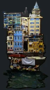 EMRE LÜLE tarafından 2015 yılında 202x108 cm ölçülerinde Pleksiglas+Ahşap tekniği ile yapılmıştır.